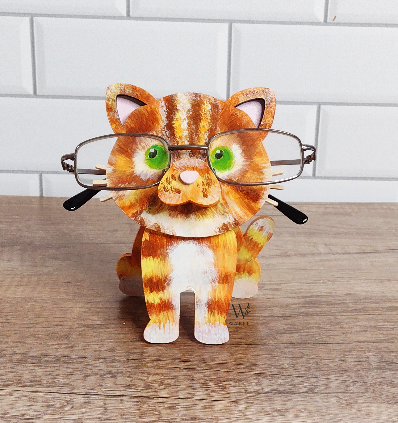 Cat Face Eyeglass Holder Decoration Everly Quinn