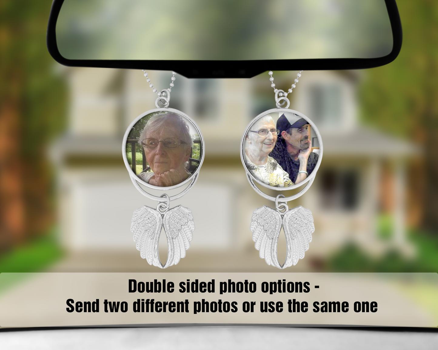 Double-Sided Angel Photo Charm