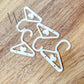 White acrylic earring hangers