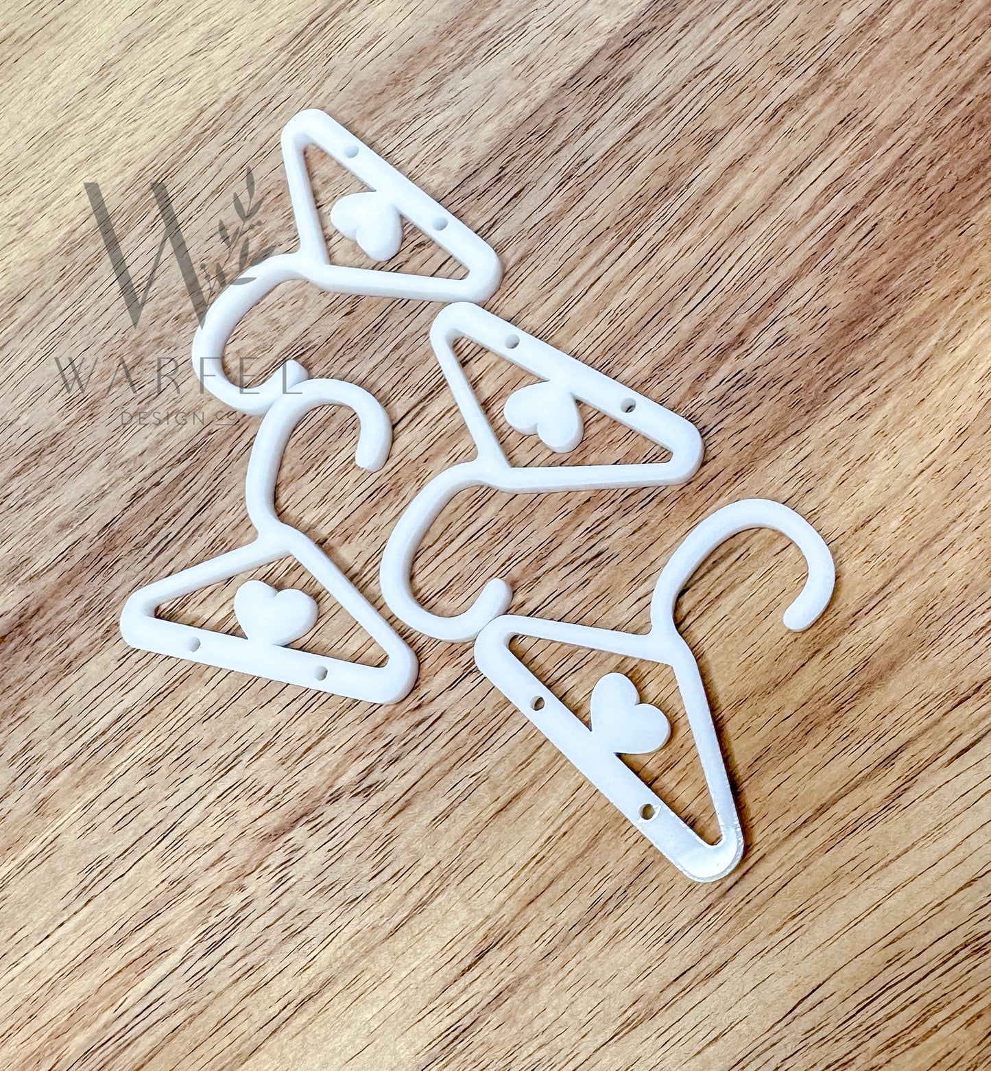 White acrylic earring hangers