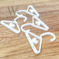 White acrylic earring hangers