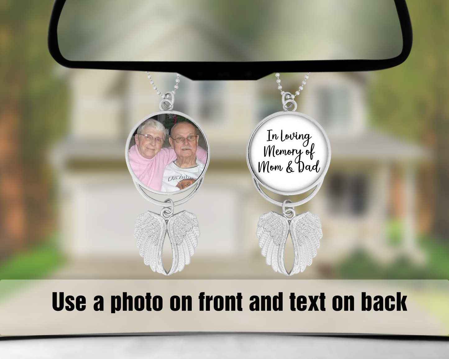 Double-Sided Angel Photo Charm