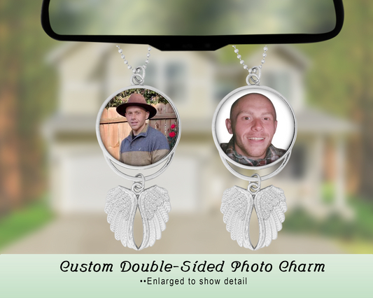 Double-Sided Angel Photo Charm