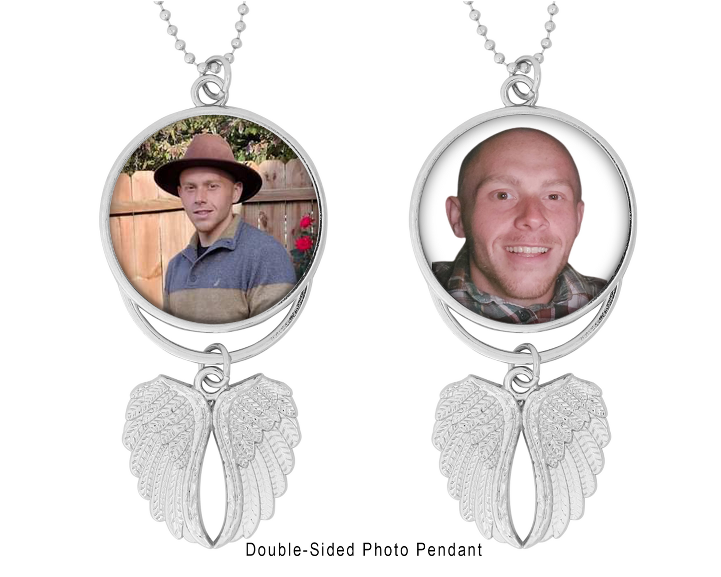 Double-Sided Angel Photo Charm