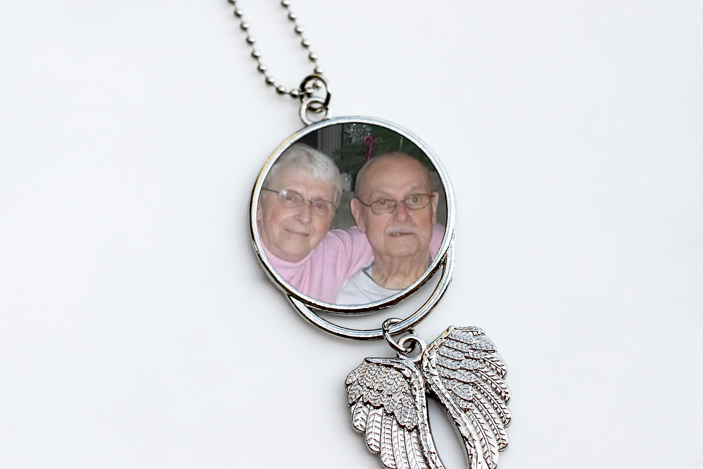 Double-Sided Angel Photo Charm