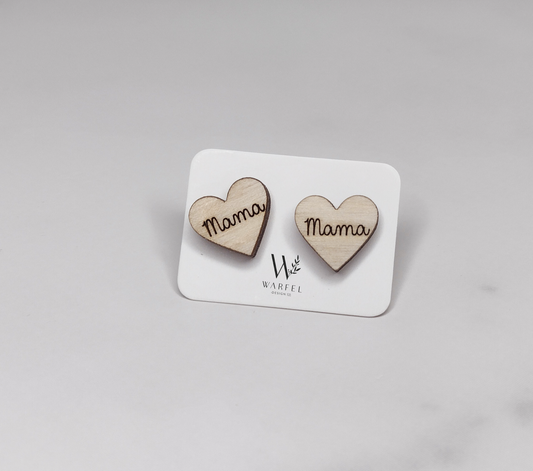 Mama Heart Earrings