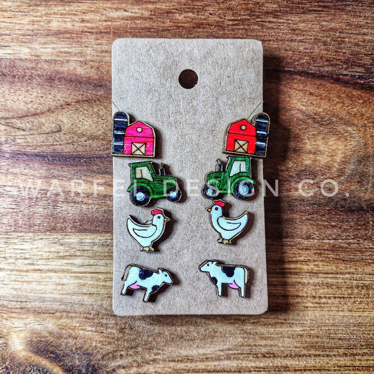 Farm theme Earring studs