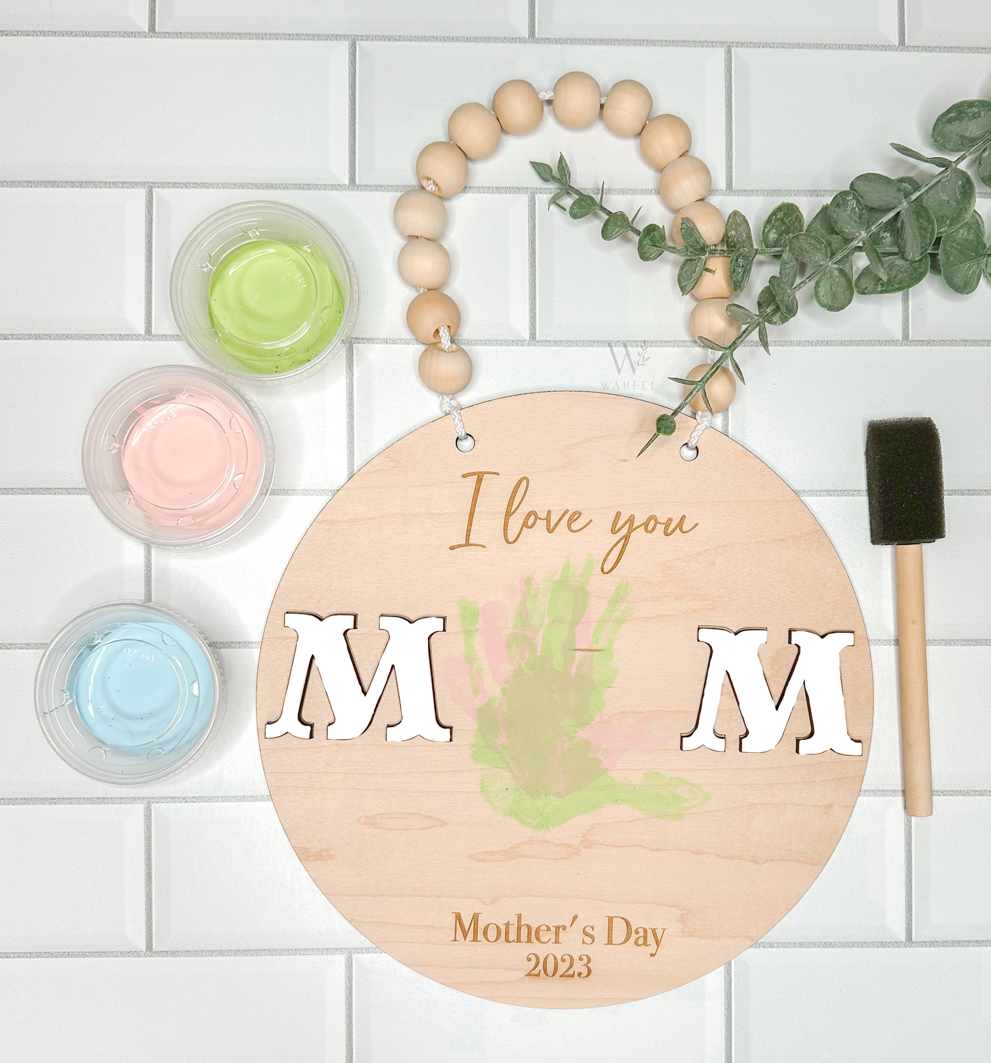 DIY Handprint Sign - Mother's Day