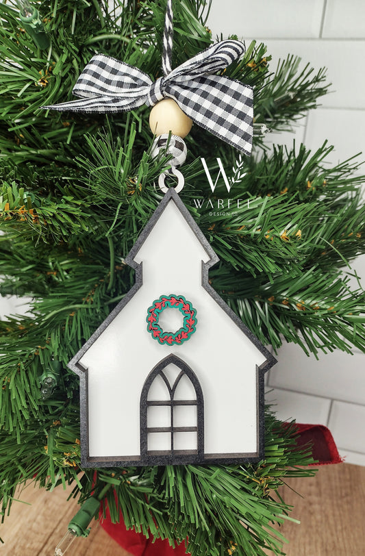 Church with Wreath Ornament