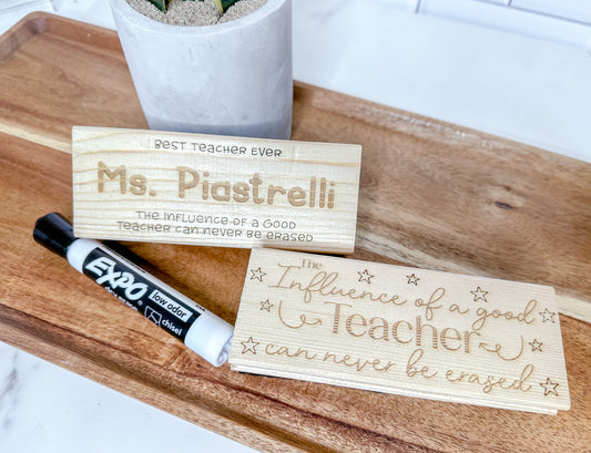 Engraved Teacher Eraser